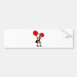 anhebende Gewichte des Weightlifter, die bodybuil  Autosticker