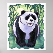 Animal Parade Panda Bear Art Poster
