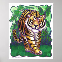 Animal Parade Tiger Art Poster