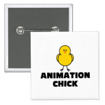 Animations-Küken Anstecknadel
