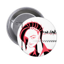 Animationscharaktermann Anstecknadelbutton