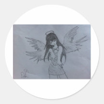 Anime-Engel Runde Aufkleber