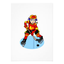 Anime-Hockeyspielerjunge Individuelle Einladungen