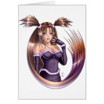 Anime-Mädchen - Nikki Grußkarten