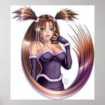Anime-Mädchen - Nikki Posterdruck