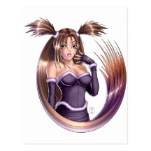Anime-Mädchen - Nikki Postkarte