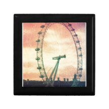 Anitiqued London Auge am Sonnenaufgang Modeschmuckschachteln