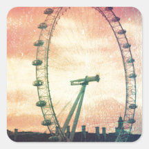 Anitiqued London Auge am Sonnenaufgang Sticker