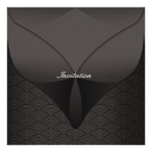 Anlass-schwarze Satin-Party-Schablone Einladungskarte