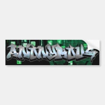 Anonymer Graffiti-Autoaufkleber
