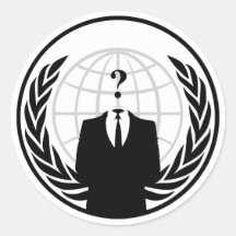 Anonymer internationaler Aufkleber