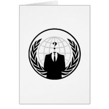 Anonymes internationales Logo Grußkarte
