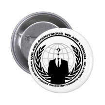 Anonymes Logo w/motto Anstecknadelbuttons