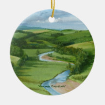 "Ansicht über Coquetdale" England Verzierung Ornament