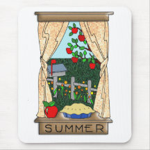 Ansicht vom Küchen-Fenster im Sommer Mauspads