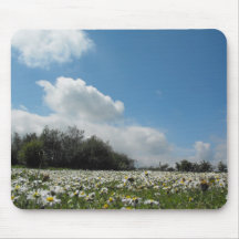 Ansicht von der Gänseblümchen-Bank Mousemat Mauspads