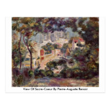 Ansicht von Sacre-Coeur durch Pierre-Auguste Renoi Postkarten