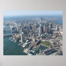 Antenne von Boston-Skylinen Posterdrucke