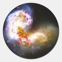 Antennen-Galaxien Runde Sticker