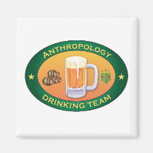 Anthropologie-trinkendes Team Kühlschrankmagnet