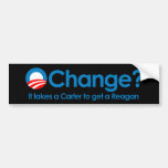 Anti-Obama - es nimmt ein Carter, um einen Reagan  Auto Sticker