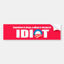 Anti-Obama - irgendwo in Kenia ist ein Dorf missi Auto Aufkleber