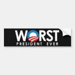 Anti-Obama - schlechtestes Weiß Präsidenten Ever Auto Sticker