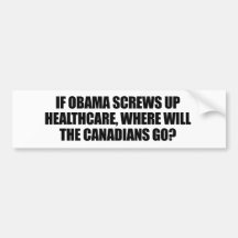Anti-Obama - wenn Obama oben Gesundheitswesen schr Autosticker