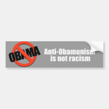 Anti-obamunism Anti-Obama - nicht ist Rassismus Autoaufkleber