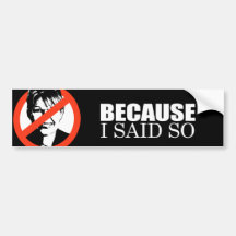 ANTI-PALIN - Weil ich so sagte Autosticker