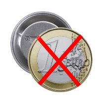 Antieurowährung, 1 Euromünzen-Rot gekreuzt buttons