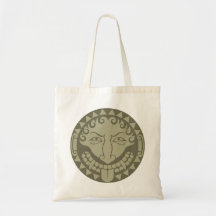 antike Maske ancient mask Leinentaschen