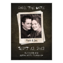 Antike polaroid einzigartige Save the Date Mitteil Personalisierte Einladungen
