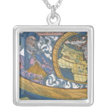 Antike Ptolemaic Weltkarte; Claudius Ptolemäus Selbst Gestalteter Schmuck