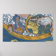 Antike Ptolemaic Weltkarte; Claudius Ptolemäus Posterdrucke