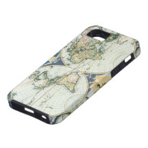 Antike Weltkarte von Pieter Goos, 1666, Vintage Etui Fürs iPhone 5