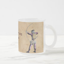 Antiker britischer Kostüm15. jahrhundert Bogenschü Kaffee Haferl