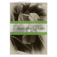 Antiqued blaue Iris 6 Save the Date Wedding Karten