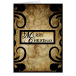 Antiqued frohe Weihnachten Fluer Gruß-Karte
