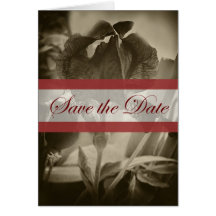 Antiqued lila Iris 1 Save the Date Wedding Grußkarten