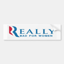 AntiRomney Autoaufkleber: Schlechtes für Frauen