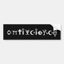 ANTISCIENCE (Schwarzes) Auto Aufkleber