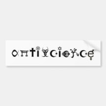 ANTISCIENCE (weiß) Auto Sticker