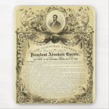 Antrittsrede von Abraham Lincoln am 4. März 1865 Mauspad