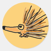 AP, Funky Stachelschwein-Cartoon-Aufkleber