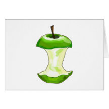 Apfel Apfelgehäuse Apfelbutzen apple core Karten