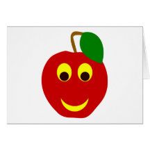 Apfel apple grußkarte