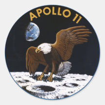 Apollo 11 runde aufkleber