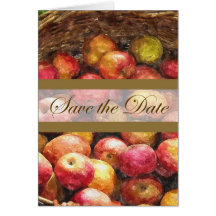 Apple-Korb 1 Save the Date Wedding Karten