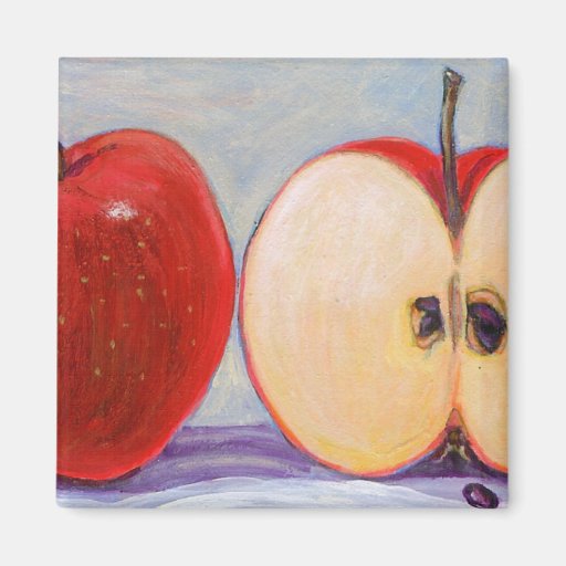 Apple schnitt kühlschrankmagnet